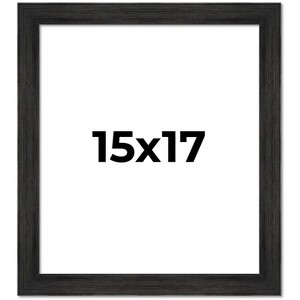 PosterPalooza | 15x17 Wide Barnwood Picture Frame, UV Acrylic, 6 Finishes - Grey, Brown, White, and Black - 1 of 4