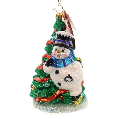 RYAN Personalized Skating Snowman Ornament GANZ 