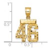 Black Bow Jewelry 14k Yellow Gold, Varsity Collection, Small D/C Pendant Number 46 - 2 of 3