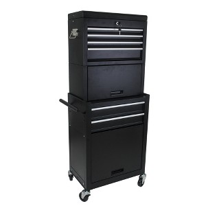 6 Drawer Rolling Tool Chest with Wheels,Meta Tool Storage Cabinets with Detachable Top Tool Box,Tool Cart on Wheels for Workshop Warehouse Garage - 1 of 4