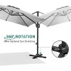10FT Cantilever Umbrella With Base, Square Single Top Outdoor Umbrella With 360-Degree Rotation, Offset Patio Umbrella for Backyard, Deck, Pool - 4 of 4