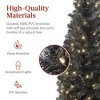 Best Choice Products Pre-Lit Black Artificial Christmas Tree, Holiday Pencil Tree w/ Metal Base - 3 of 4