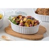 CorningWare French White 1.5qt Oval Ceramic Casserole with Glass Cover: Oven & Microwave Safe Baking Dish - 3 of 4