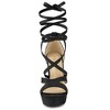 Allegra K Women's Lace Up Platform Chunky High Heels Sandals - 3 of 4