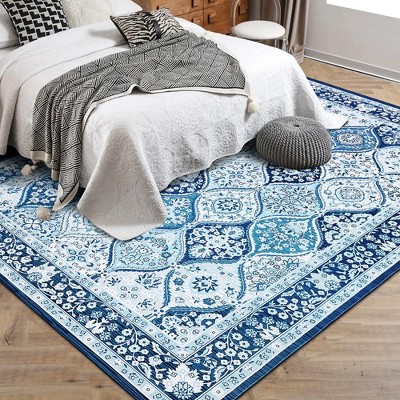 Garvee Trellis Area Rug, Washable Ultra-thin Soft Rugs, Non-slip Non Shedding Carpet