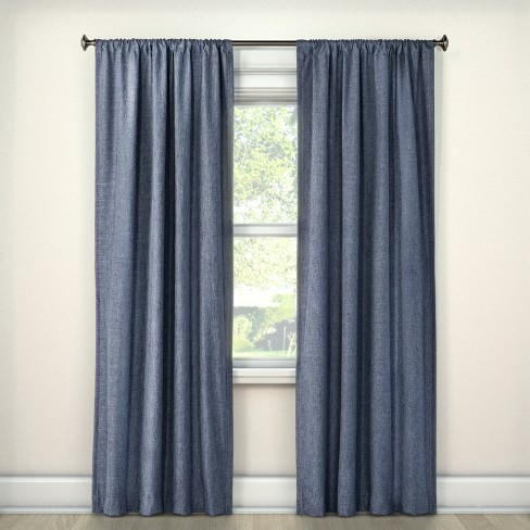 Lightblocking Curtain Panel Navy (42"x84") - Room Essentials™ : Target