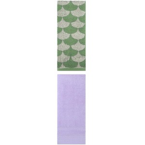 REGALWOVEN Soft Absorbent Bathroom Decorative Hand Towels for Drying 14" x 30"/13" x 29" 2 Pcs - 1 of 4