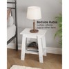 End Table, Side Table with 2-Tier Storage Shelf, Sofa Table for Small Space, Farmhouse Square Nightstand for Entryway - 4 of 4
