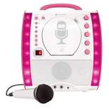 The Singing Machine Karaoke System 2-digit Led CD with Sampler Disc - White/Pink