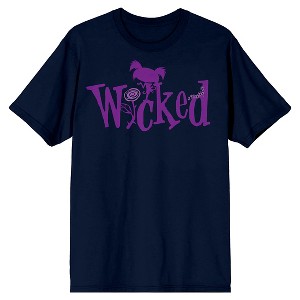 Growing Up Creepie Wicked Men's Navy Blue Short Sleeve Crew Neck Tee - 1 of 3