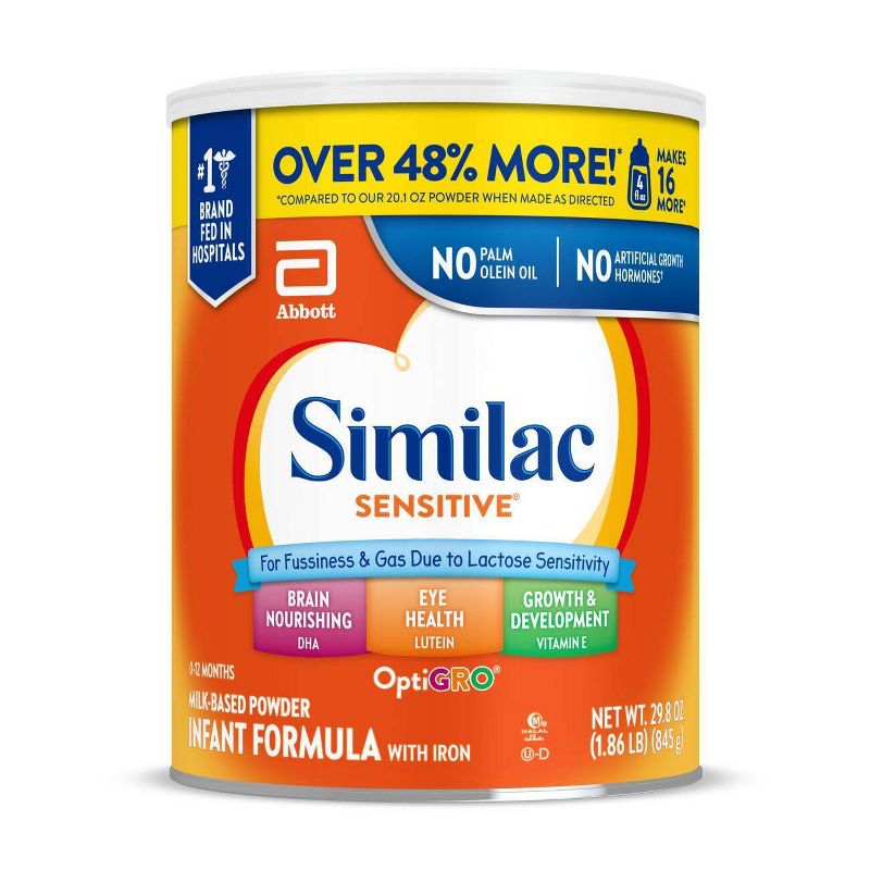 Similac Sensitive Value Powder Infant Formula - 29.8oz, 1 of 10