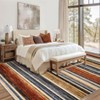Machine Washable Indoor Modern Geometric Area Rugs with Stripped Lines, Soft Non Slip Floor Carpet for Home Office - 4 of 4