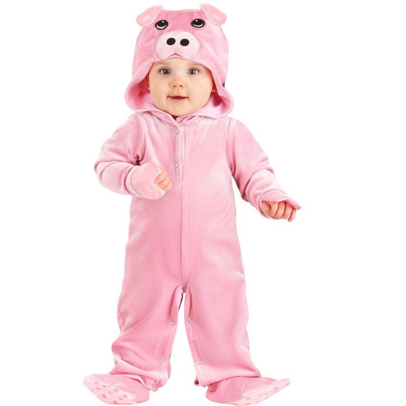 HalloweenCostumes.com Rosy Pig Infant Costume, 4 of 5
