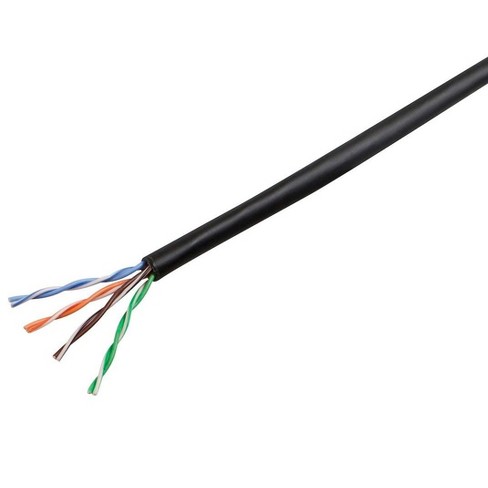 Monoprice Cat5e Ethernet Bulk Cable - 1000 Feet - Black | Network Internet Cord - Solid, 350Mhz, UTP, CMP, Plenum, Pure Bare Copper Wire, 24AWG, No - image 1 of 2