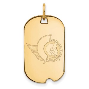 Black Bow Jewelry 14k Yellow Gold Plated Sterling Silver Ottawa Senators NHL Pendant - 1 of 3