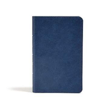 CSB Personal Size Bible, Navy Leathertouch - by  Csb Bibles by Holman (Leather Bound)