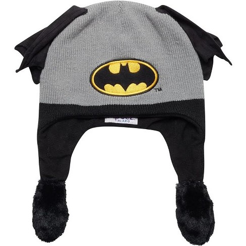 Dc Comics Flipeez Boys Batman Winter Hat Fleece Lined 3d Batwing Flip Beanie With Ear Flaps age 4 7 Target