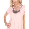 Women's Embellished V-Neck Fenella Top Tunic - White Mark - 2 of 3