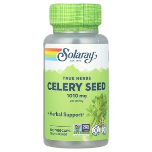 Solaray True Herbs, Celery Seed, 100 VegCaps (505 mg per Capsule) - 1 of 2