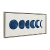 Kate and Laurel Sylvie Linear Moon Phases Framed Canvas by Teju Reval of SnazzyHues, 18x40, Gray - 2 of 4