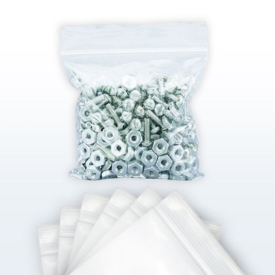 UOFFICE 1000 Reclosable Clear Poly Bags 3"x5",  2 Mil Resealable Bags