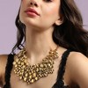 SOHI Women's California Gold Botanical Cluster Statement Necklace - 3 of 4