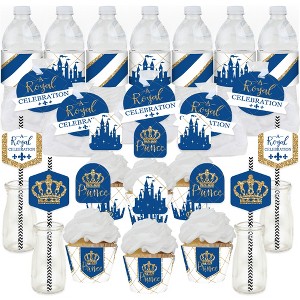 Big Dot of Happiness Royal Prince Charming - Baby Shower or Birthday Party Favors and Cupcake Kit - Fabulous Favor Party Pack - 100 Pieces - 1 of 4