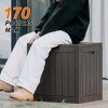 31 Gallon Resin Deck Box, Waterproof UV Resistant Outdoor Storage Box for Garden, Indoor - 4 of 4