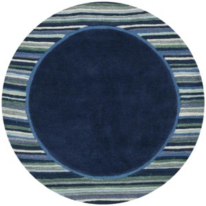 Martha Stewart Striped Border - MSR4715 - Indoor Hand Tufted Rugs - 1 of 3