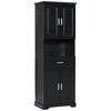 NicBex Tall Bathroom Cabinet,Freestanding Storage Cabinet with Open Shelves,Bathroom Shelves with 4-Door,Bathroom Floor Cabinet  for Office - 2 of 4