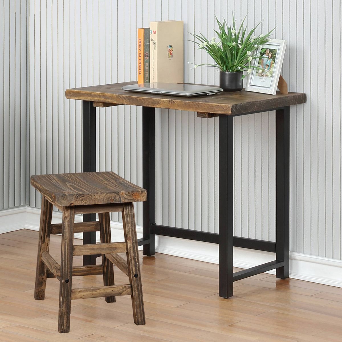 Pomona Metal and Solid Wood Desk - Alaterre Furniture - thumbnail 9