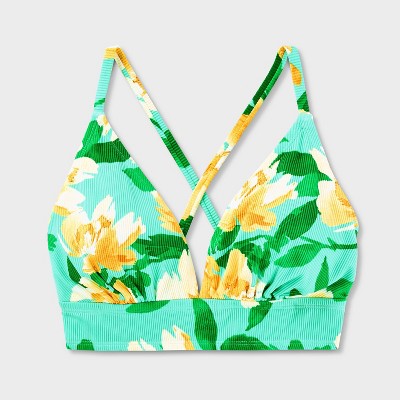 Women's Floral Print Longline Bikini Top - Shade & Shore™ Multi