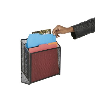 Mind Reader Black Steel Mesh 3-Tier Document Sorter