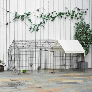 LOVMOR 86.5" x 40.5" Portable Small Animal Playpen for Rabbit - 1 of 4