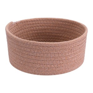 Unique Bargains Handcrafted Odorless Cotton Rope Chic Appearance Storage Basket 1 Pc - 1 of 4