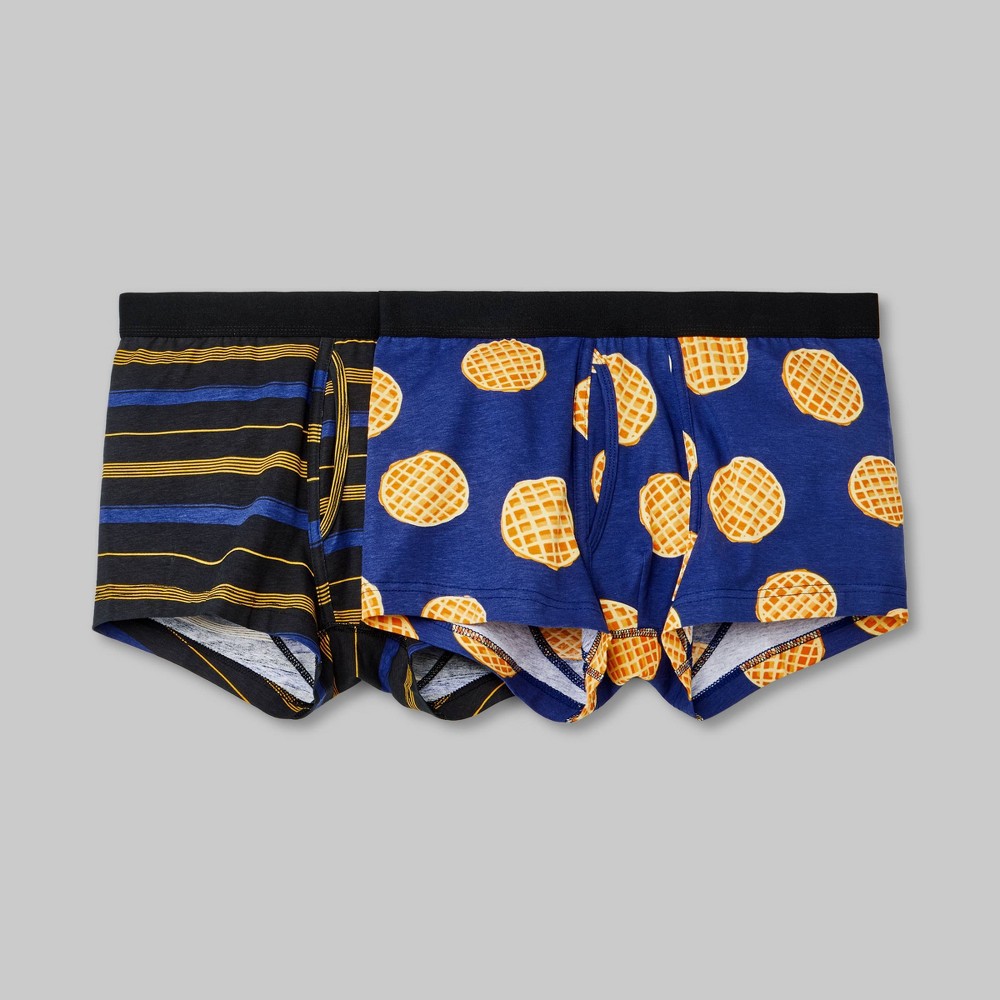Men's Striped Waffles Trunks 2pk - Original Use™ Blue L