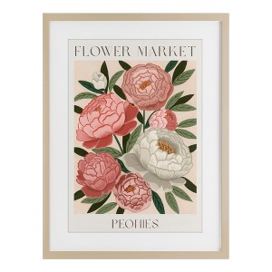 Stupell Industries Flower Market Peonies Framed Print Under Glass - 1 of 4