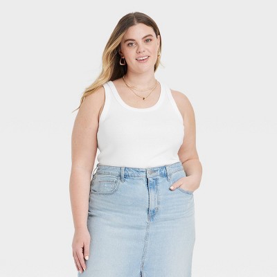 Women's 90s Ribbed Tank Top - Universal Thread™