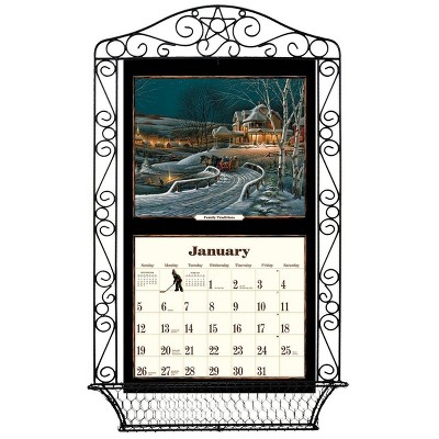 Undated Calendar Frame Wrought Iron Black - Lang