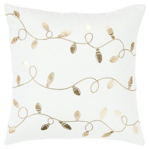 Light Strand Decorative Filled Oversize Square Throw Pillow Gold - Rizzy Home