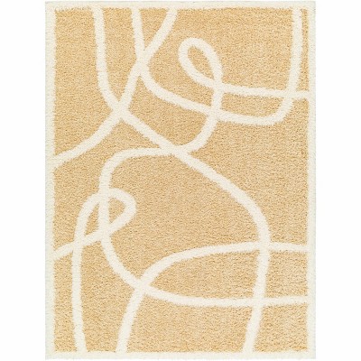 Hauteloom Gilon Camel Plush Area Rug
