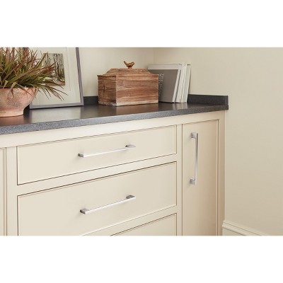 Polished Chrome Modern Cabinet Pulls with Mounting Hardware, 10 Pack