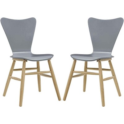 Modway Cascade Dining Chair Set of 2 Gray