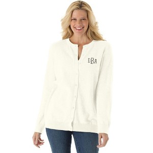 Woman Within Perfect Long-Sleeve Cardigan - 1 of 4