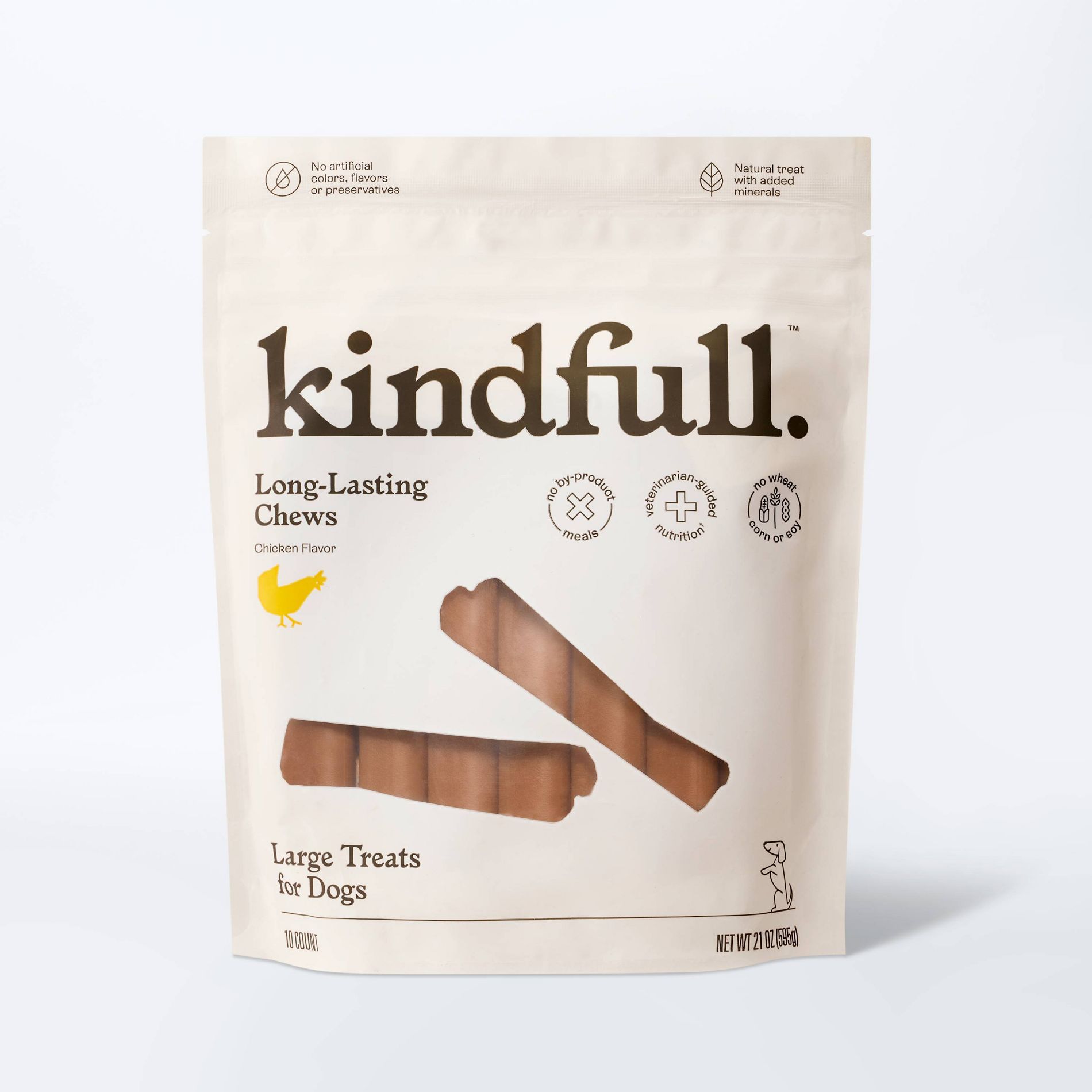 Long Lasting Chicken Dog Treats - Large - 21oz - Kindfull™