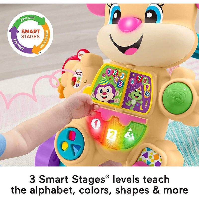 Fisher Price - Laugh, Learn, Grow & Play Baby Walker and Musical Learning Toy with Smart Stages Educational Content, Learn with Puppy​, 4 of 7