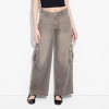 Women's Mid-Rise Wide Leg Cargo Baggy Jeans - Wild Fable™ - 2 of 3