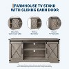 Farmhouse TV Stand for TVs Up to 65", Entertainment Center with Sliding Barn Doors & Storage Cabinets, Media Console Table for Living Room, Bedroom - 4 of 4