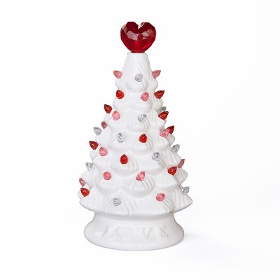 Lakeside Valentine's Day Retro LED Tree Decoration - Lighted Holiday Accent