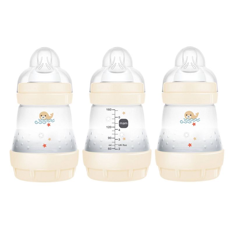 MAM Easy Start Anti-Colic Baby Bottle - 0+ Months - 5oz/3pk - Shell, 1 of 12